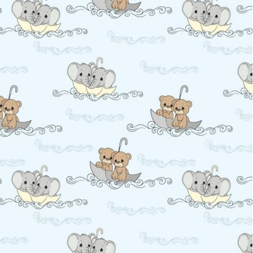 PRECIOUS MOMENTS Floating Animals - FAT QUARTER