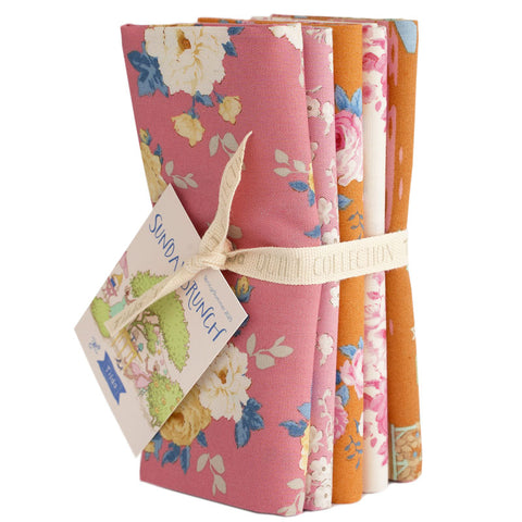 SUNDAY BRUNCH Pink Ginger Fat Quarter Bundle (Factory Cut) - PRE ORDER (Feb 2025)