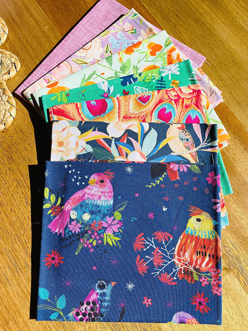 CURATED Fat Quarter Bundle 7 Birds & Florals - NEW ARRIVAL