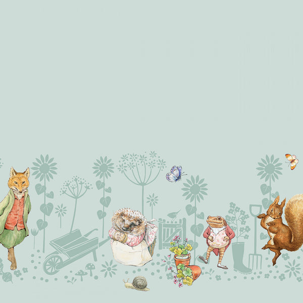 PETER RABBIT & FRIENDS Border Print Blue - PRE-ORDER (Jan 2025)