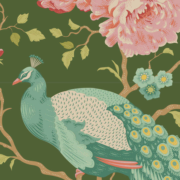 CHIC ESCAPE COLLECTION Peacock Tree Green - FAT QUARTER