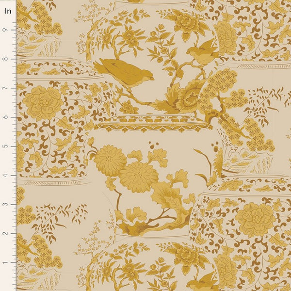 CHIC ESCAPE COLLECTION Mustard - FAT QUARTER