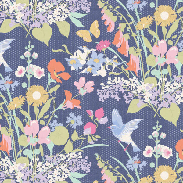 GARDENLIFE Blue - FAT QUARTER